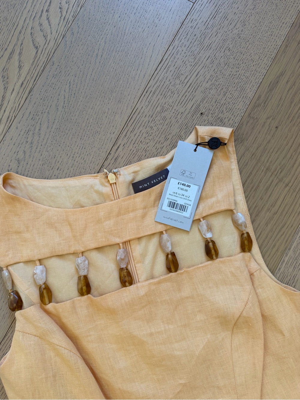 Sunshine Yellow Mini Dress with Cutout Ring Yoke - Picture 4 of 4